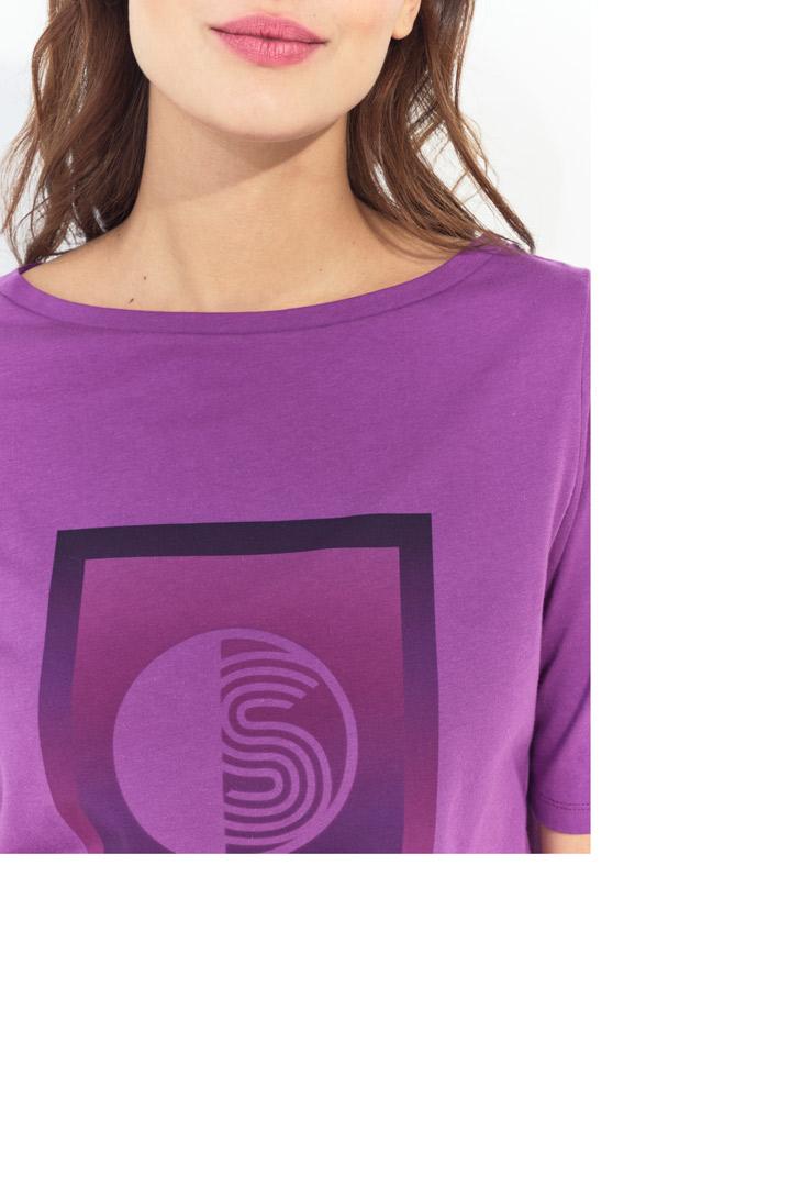 MATHEO - T-shirt violet visuel monogramme