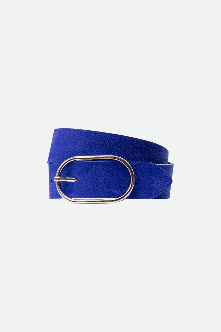 ACCESS - Ceinture bleue cuir velours