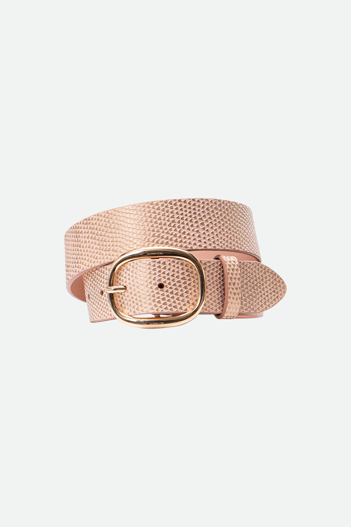 ALCAZAR - Ceinture rose cuir imprimé animalier