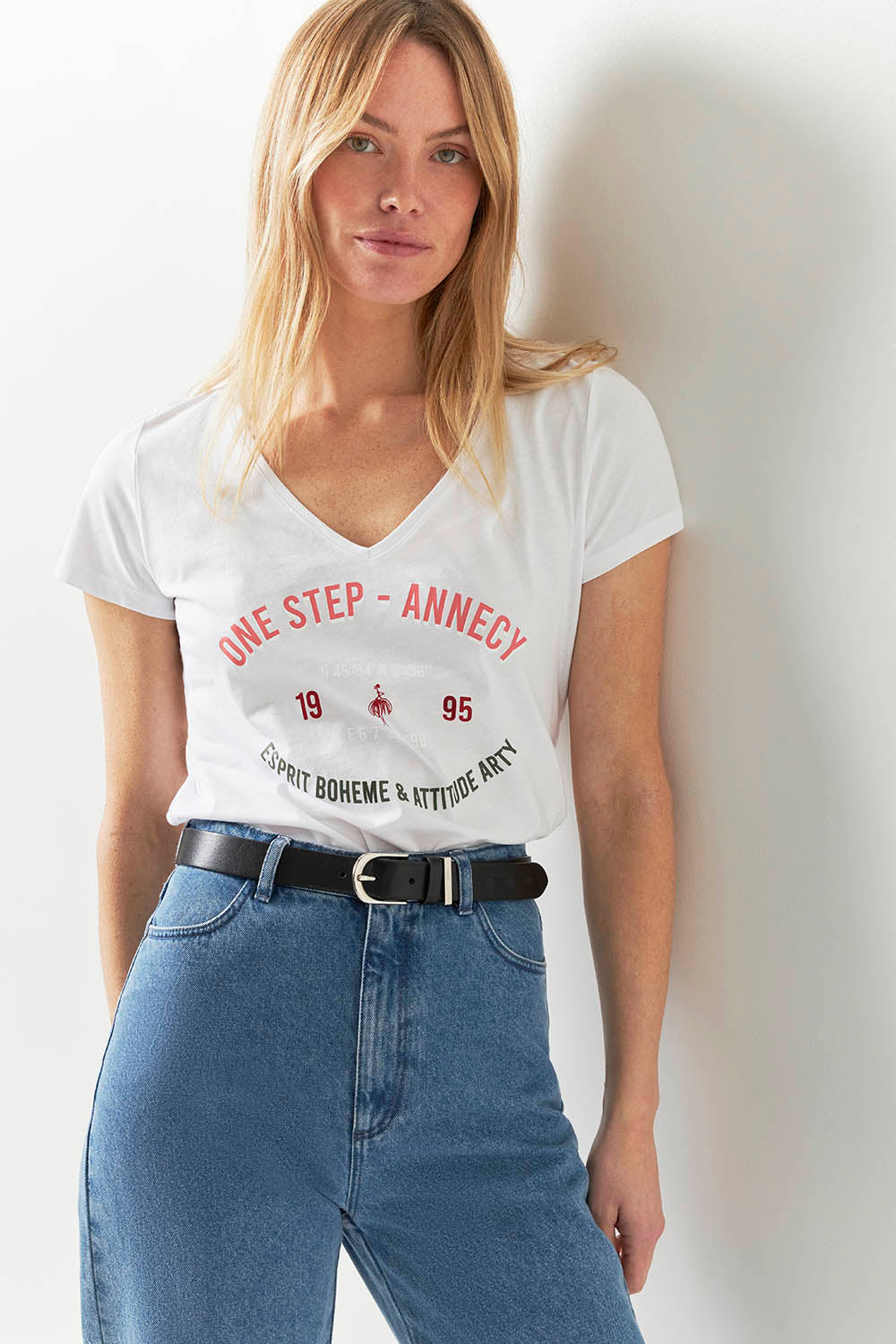 MOOR - T-shirt blanc à message - Annecy