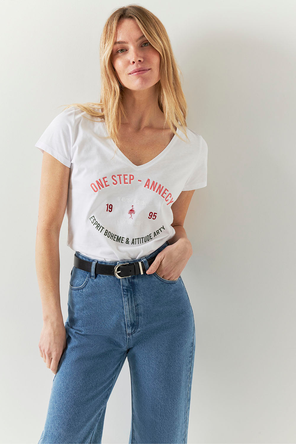 MOOR - T-shirt blanc à message - Annecy