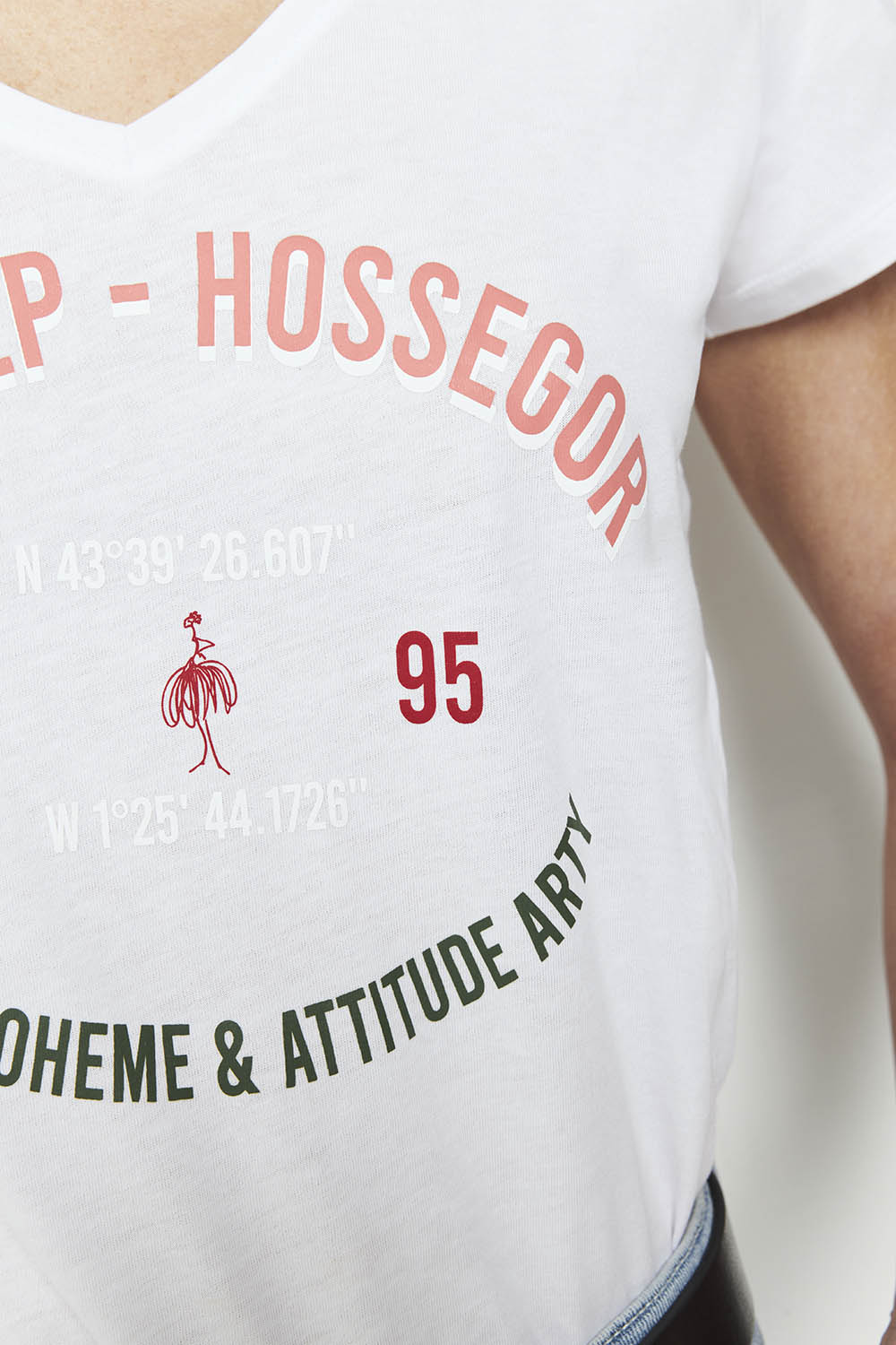 MOOR - T-shirt blanc à message - Hossegor