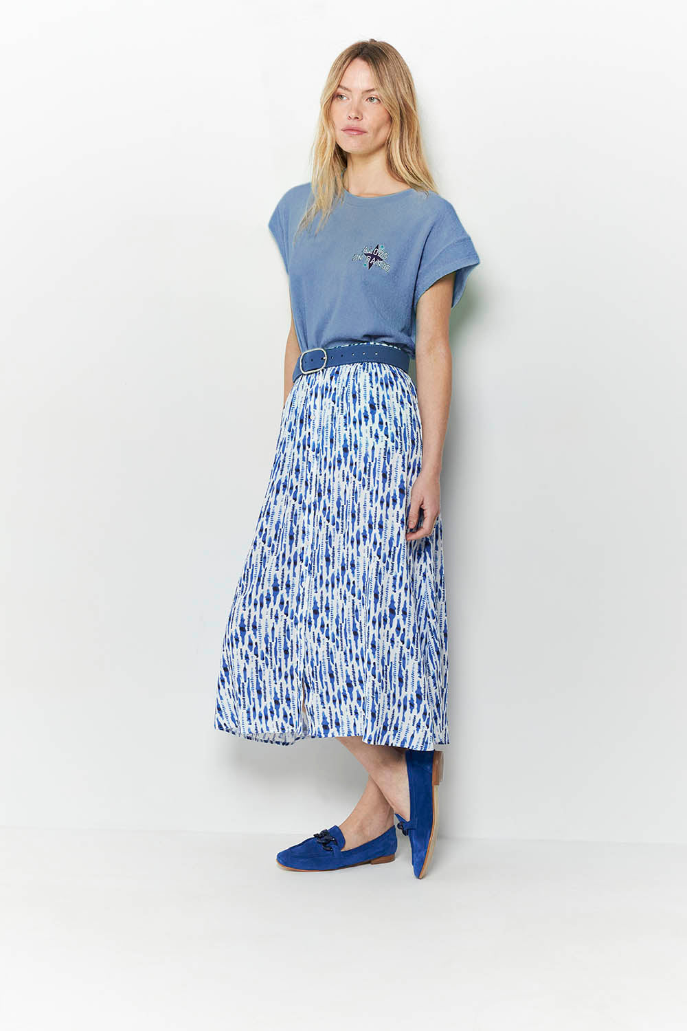 Jupe hotsell midi bleu