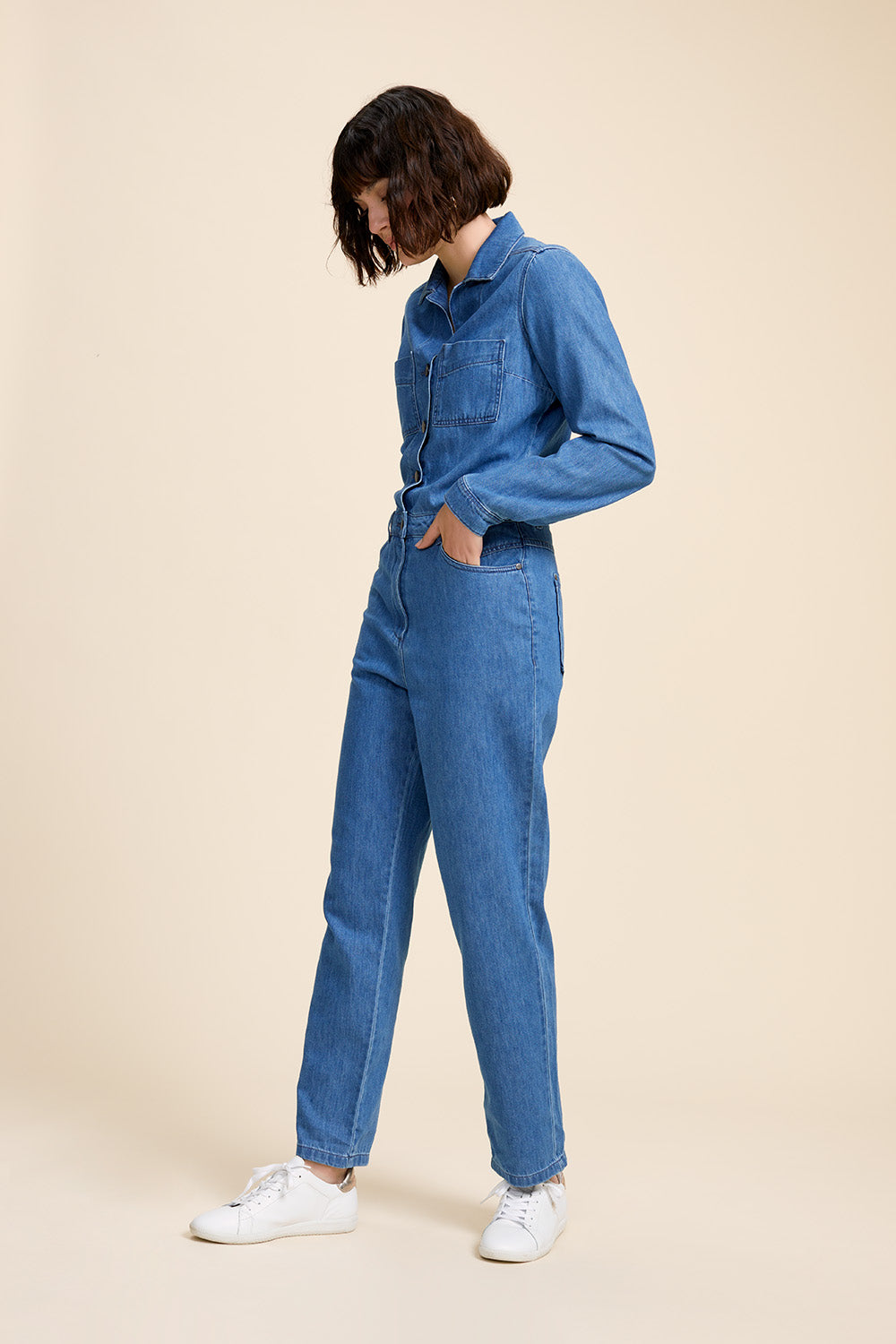 RORY - Combinaison en jean bleu