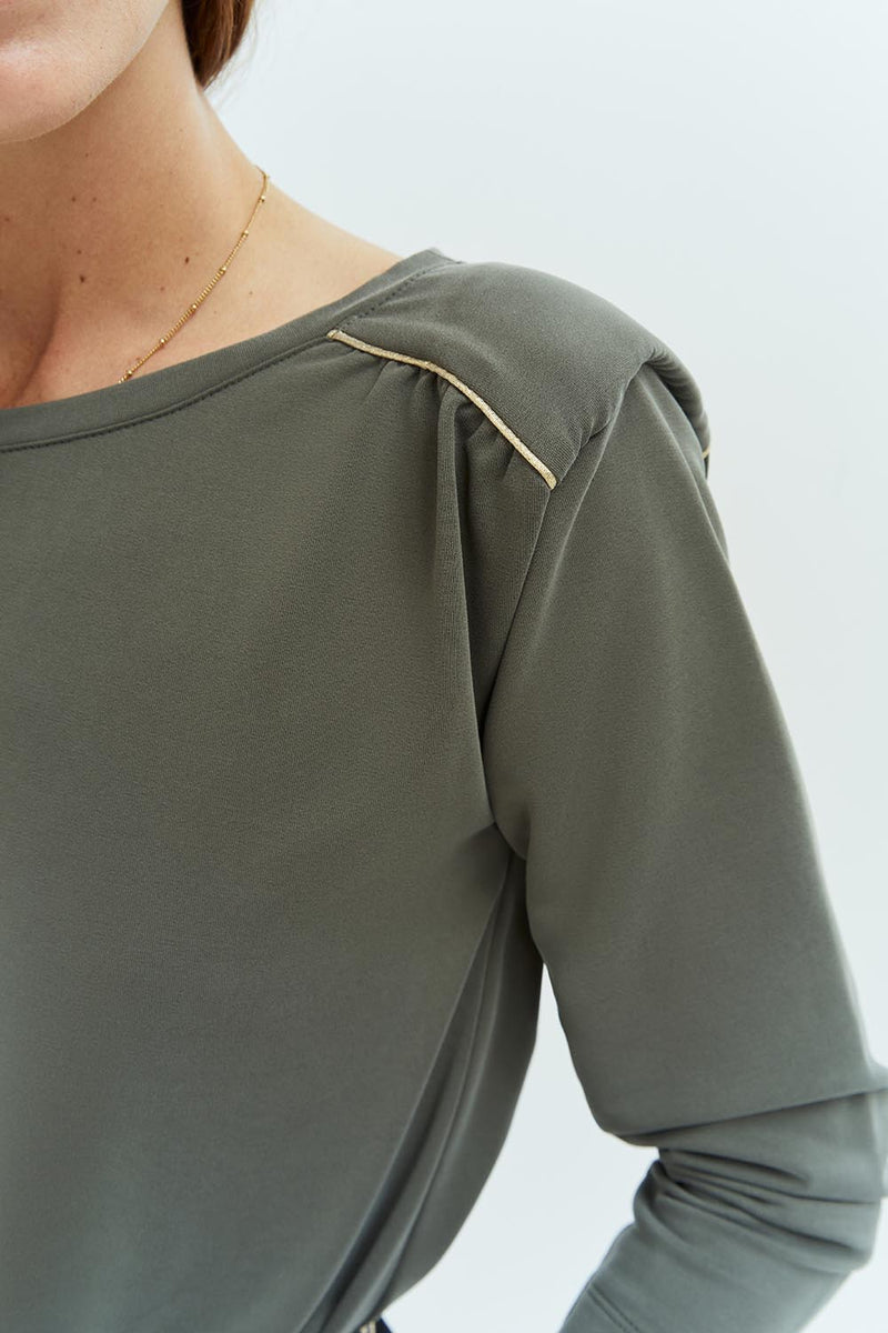 MINO - T-shirt lichen à épaulettes