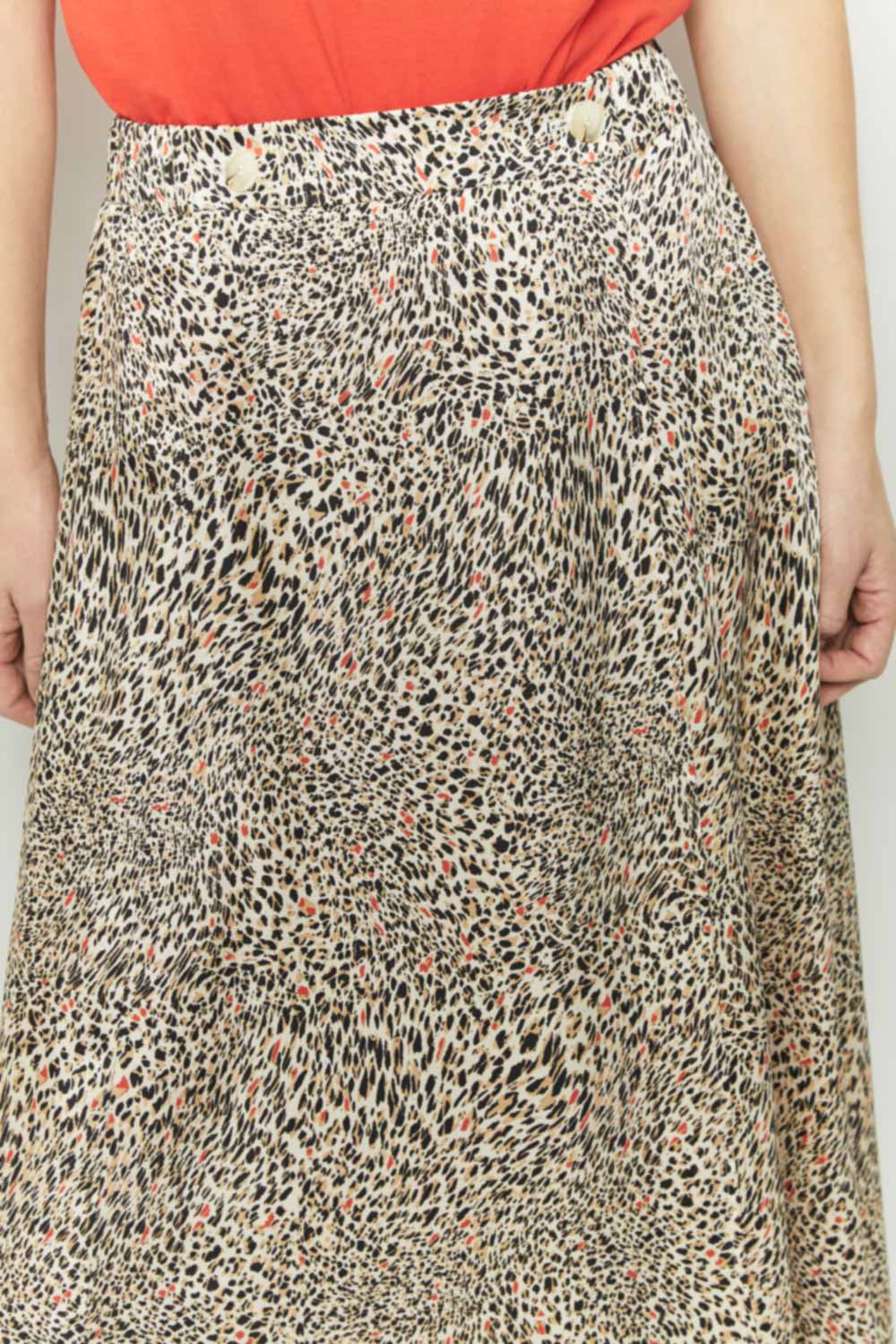 Jupe longue leopard discount mango