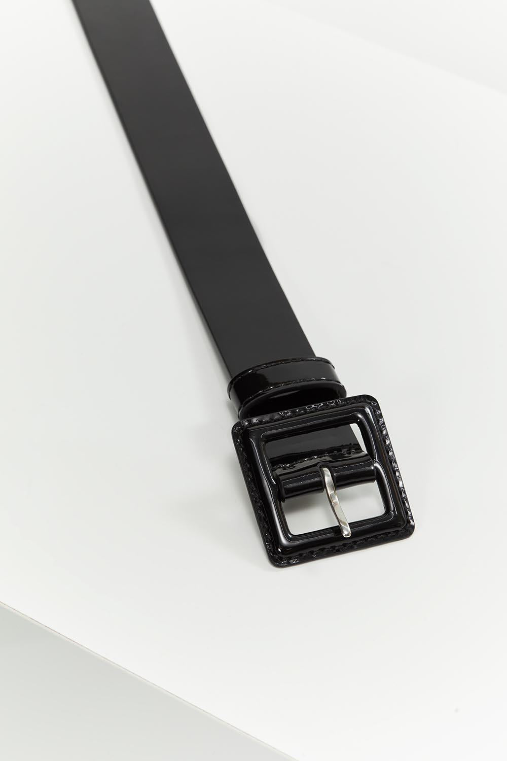 Ceinture vernis outlet noir