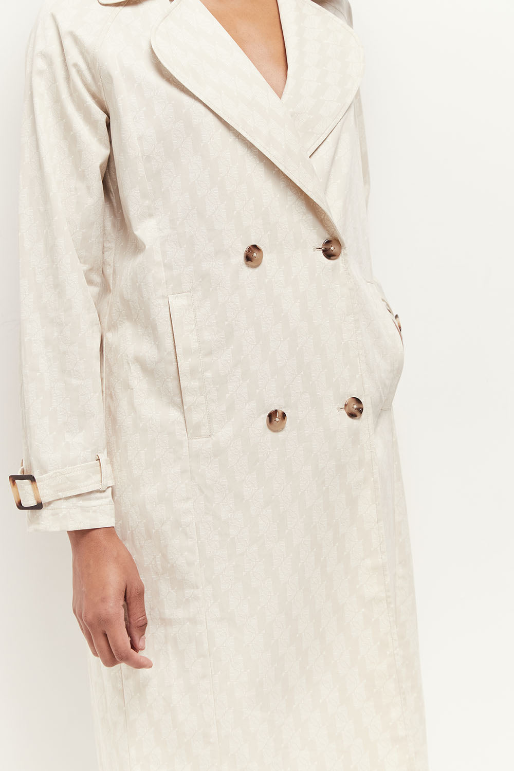 DITTI - Trench beige imprimé monogramme OS