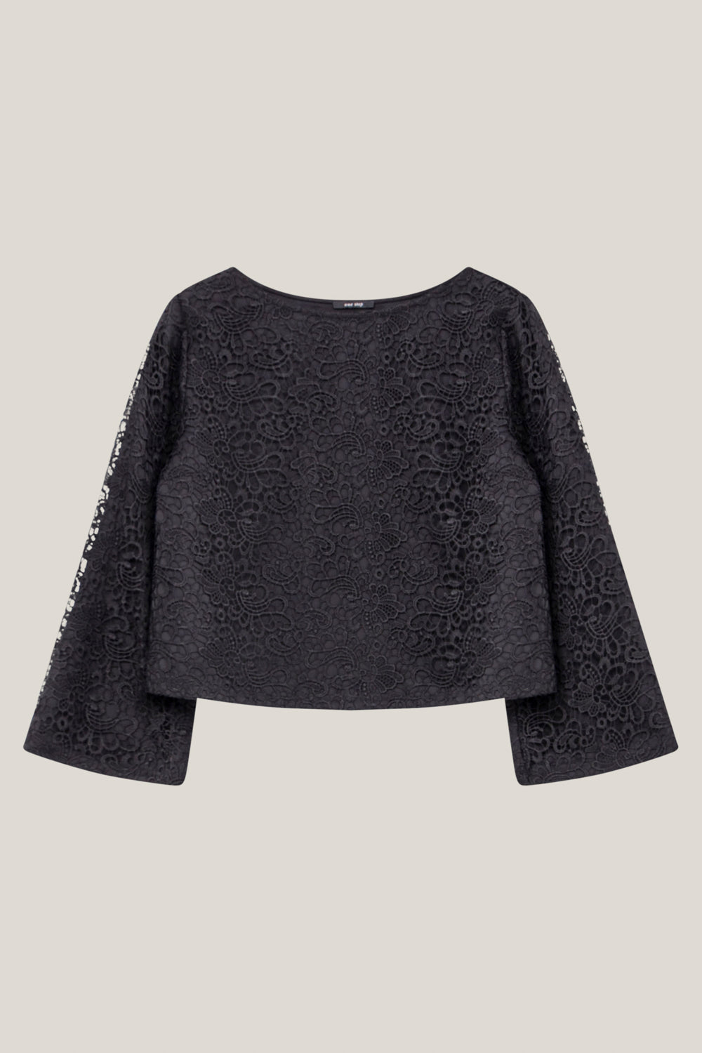 COLLIE - Blouse noire en dentelle