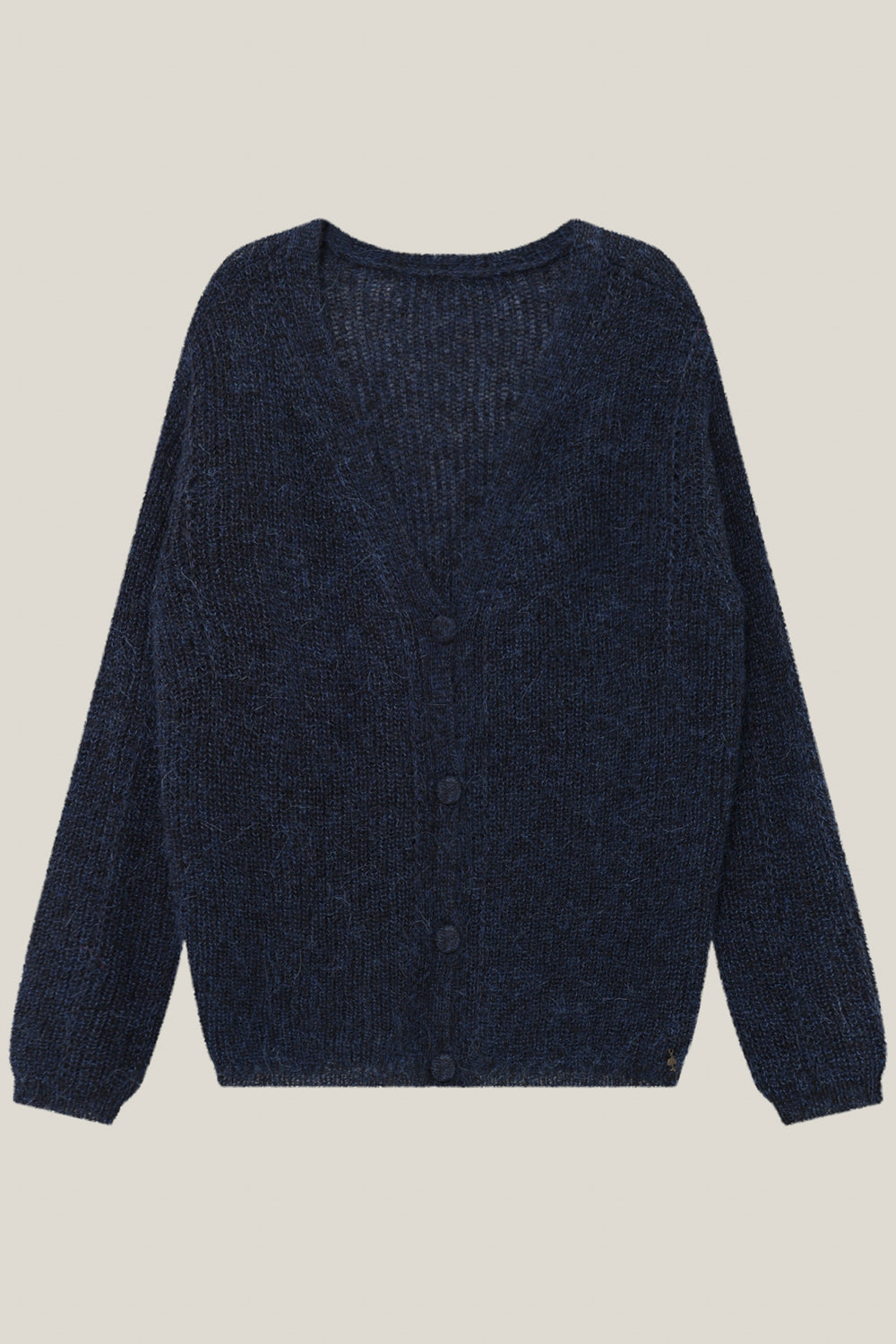 THILO  - Cardigan marine tricot fantaisie