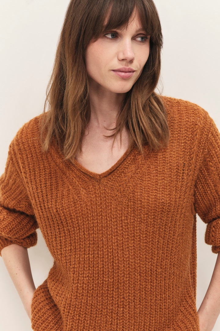 TING - Pull cashew nuts tricot fantaisie détails lurex