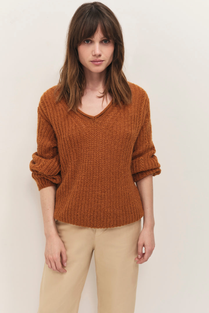 TING - Pull cashew nuts tricot fantaisie détails lurex