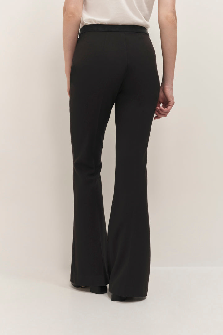 PROSPER - Pantalon de costume noire forme bootcut