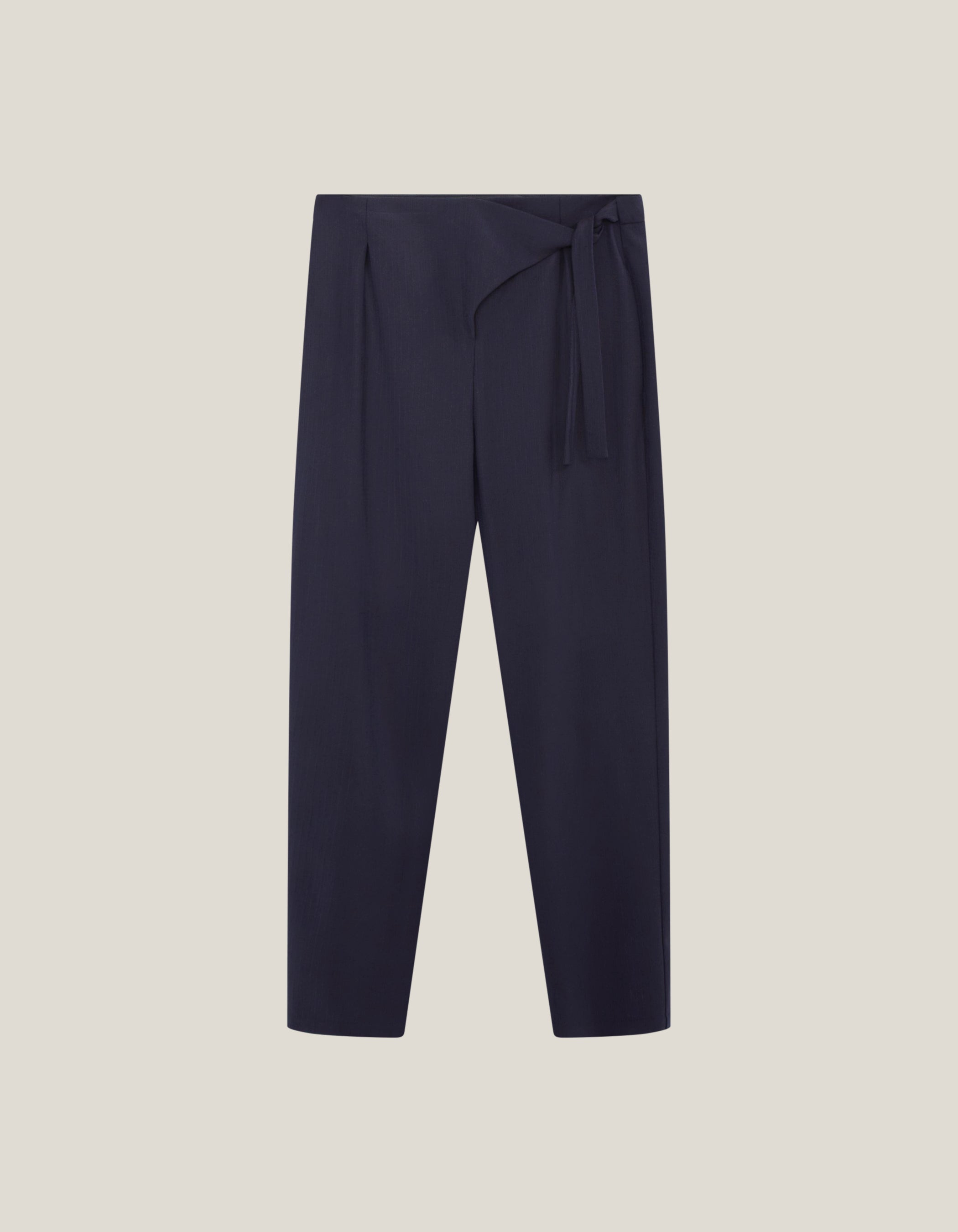 PASSY - Pantalon de costume marine néo-carotte 7/8e à rayures tennis