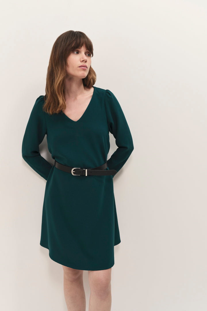 RIOMI  - Robe evergreen fluide forme évasée