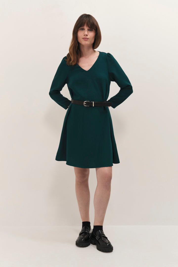 RIOMI  - Robe evergreen fluide forme évasée