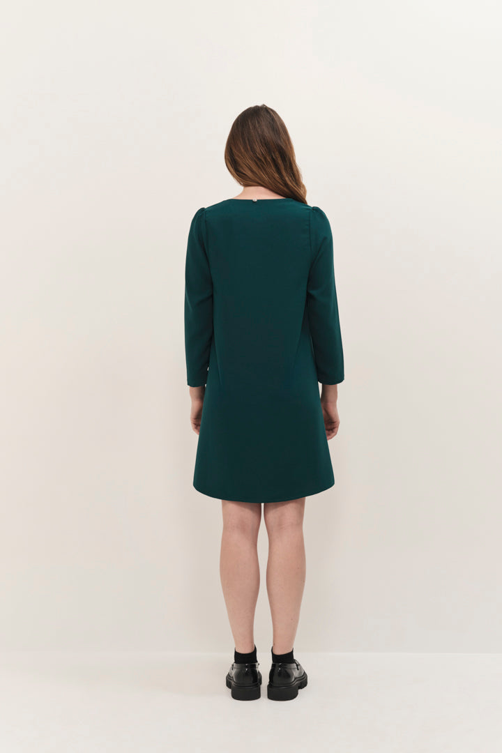 RIOMI  - Robe evergreen fluide forme évasée