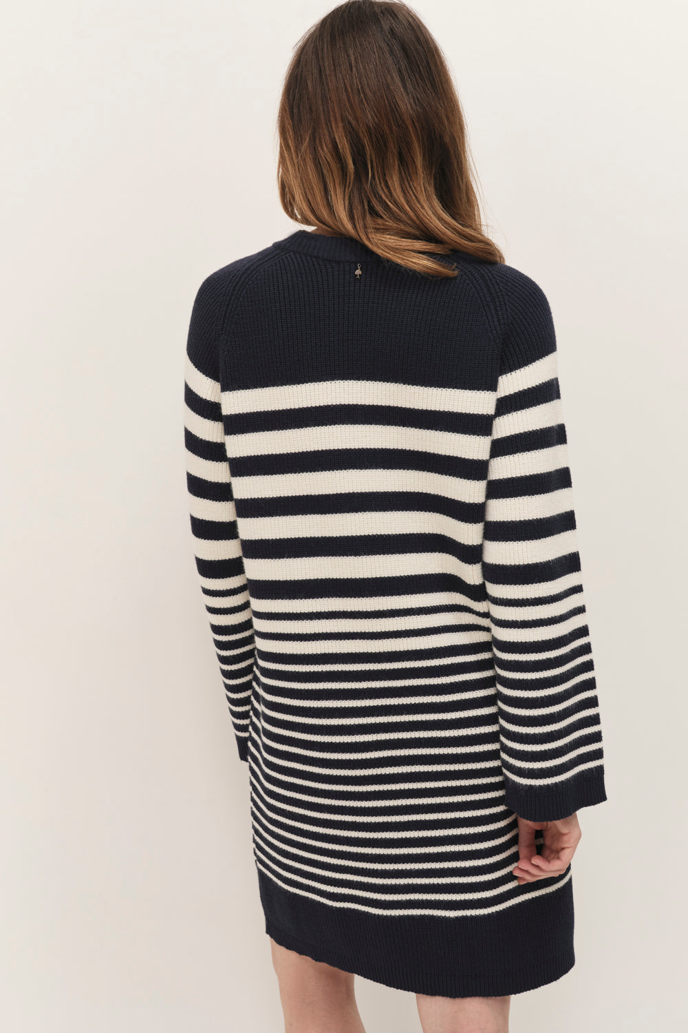 ROZALIA - Robe pull marinière en tricot