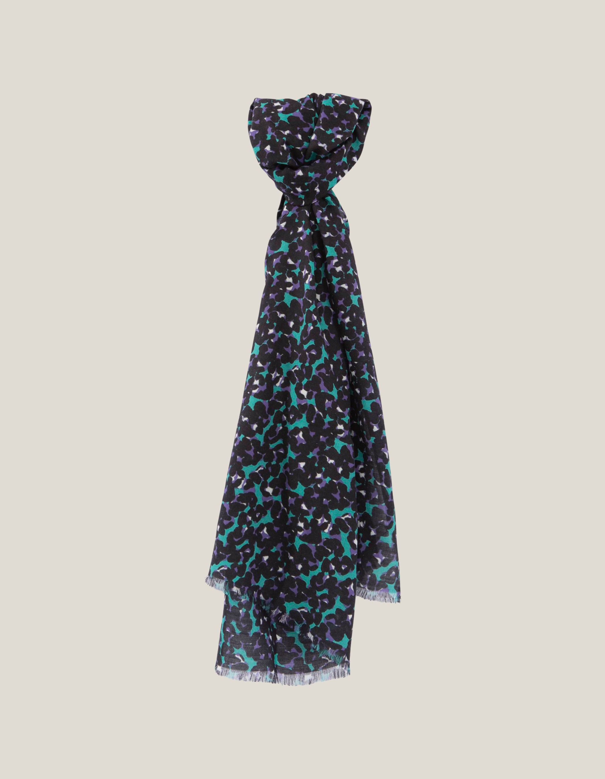 AGORA - Foulard evergreen à imprimé tachiste