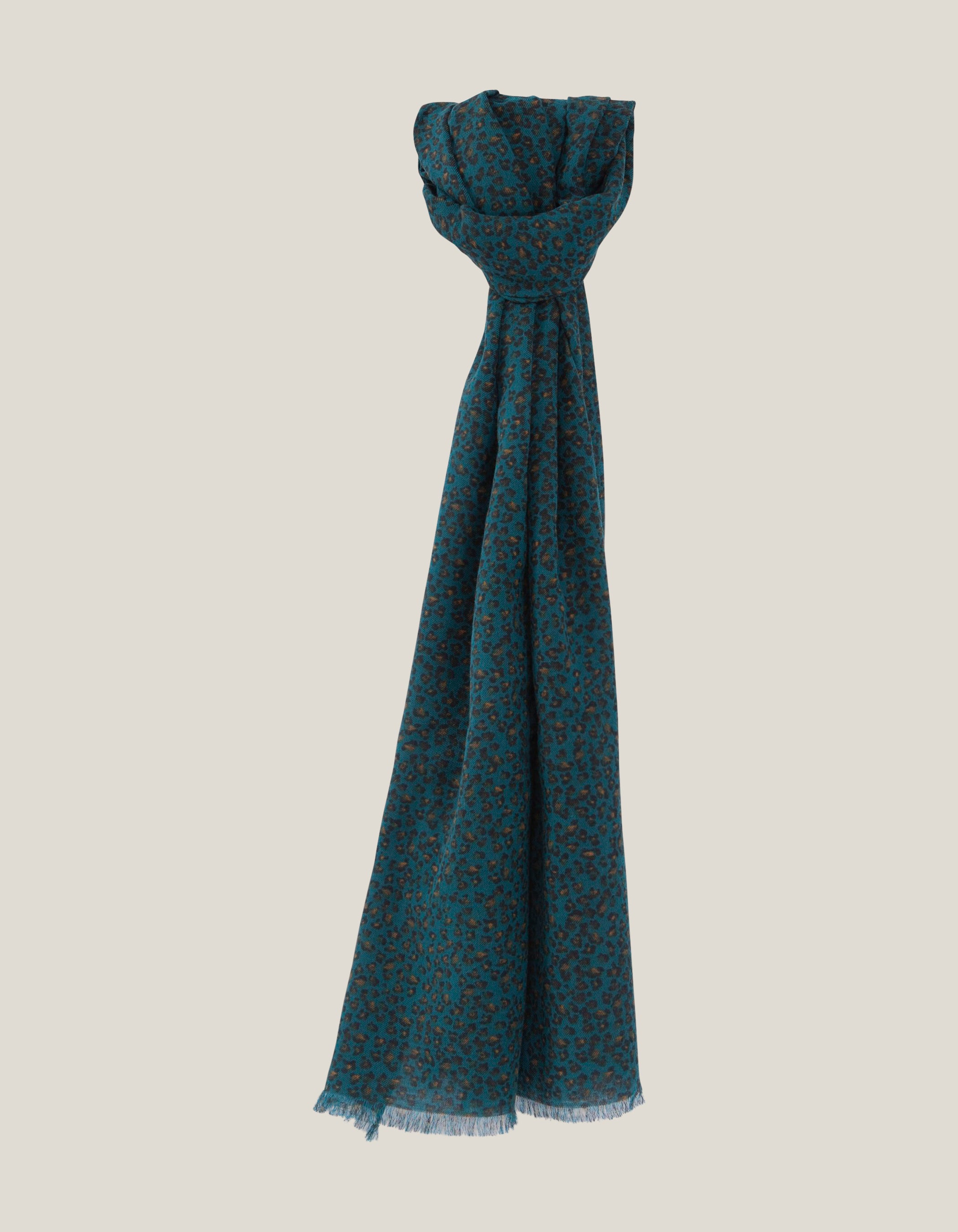 AGORA - Foulard sycamore à imprimé léopard d'hiver