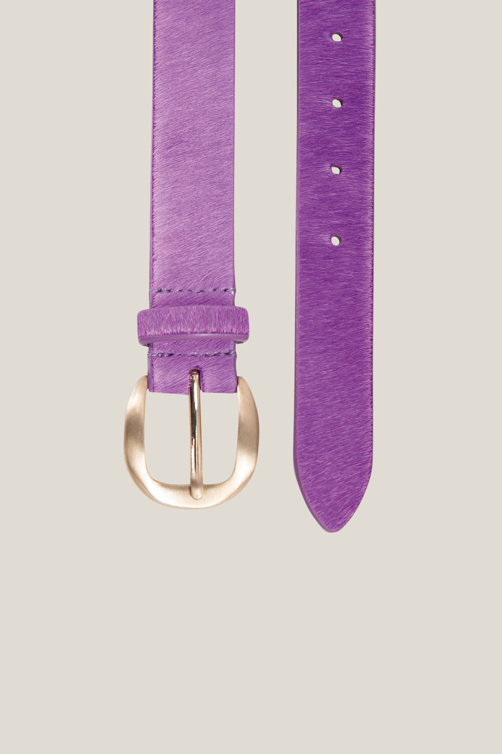 ARTIC - Ceinture purple  en cuir façon poulain