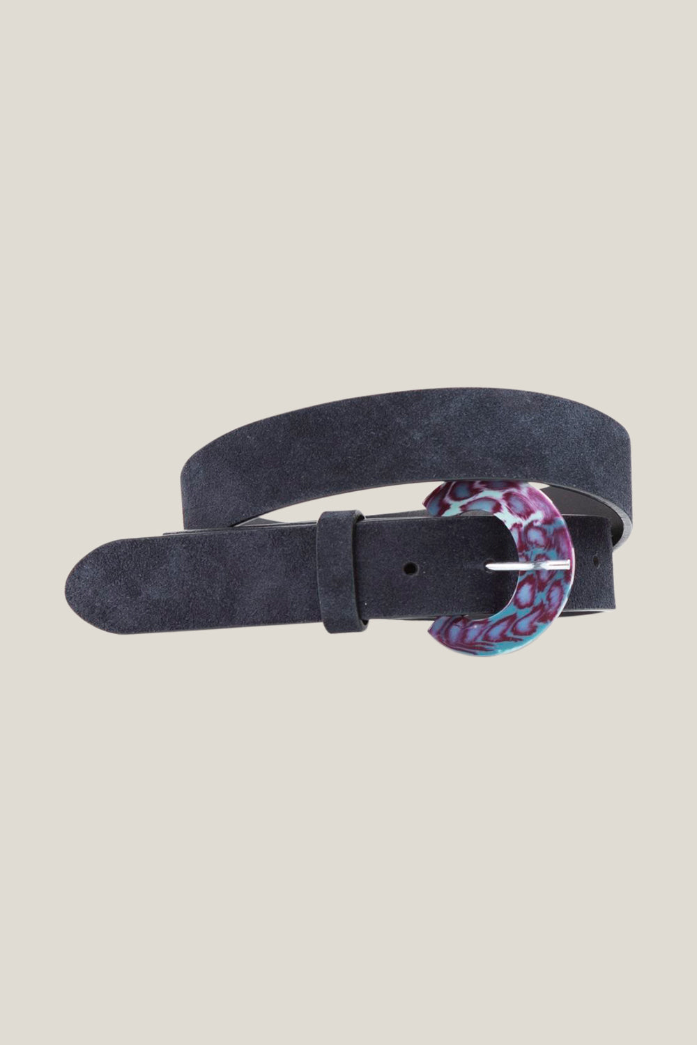 AMAL - Boucle de ceinture purple amovible en résine fantaisie