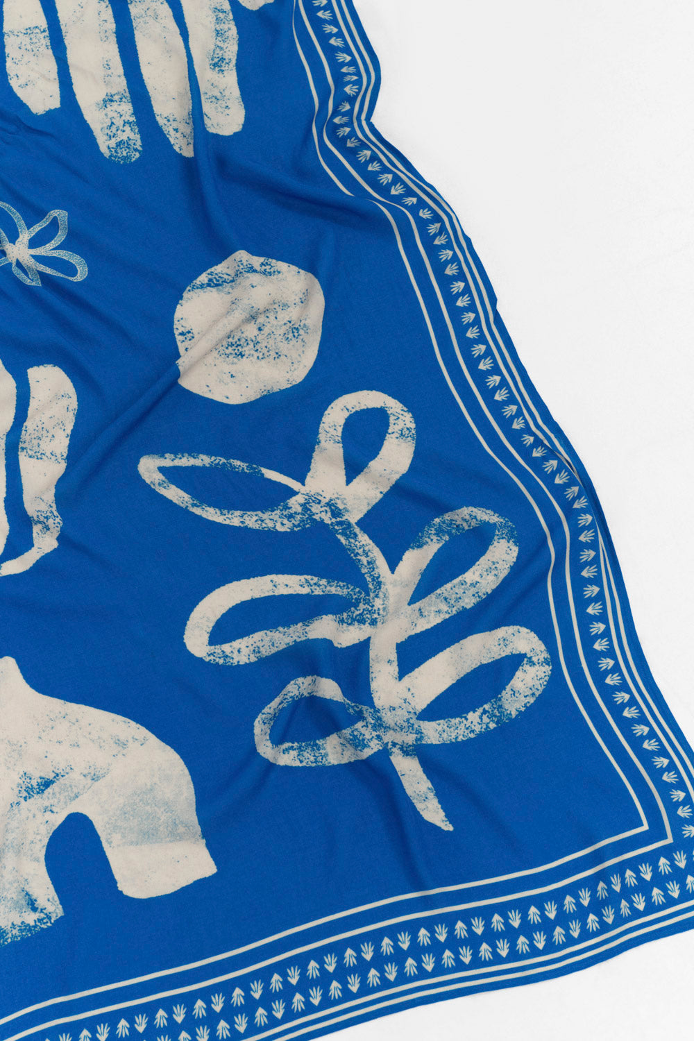 ACIA - Foulard santorin blue à motif arty minimal