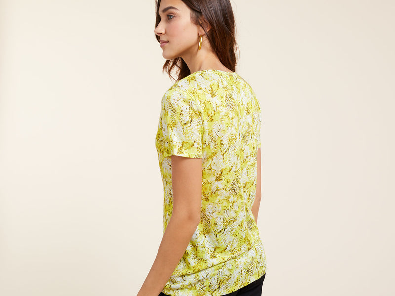 MILLET - T-shirt lemon en lin à imprimé python