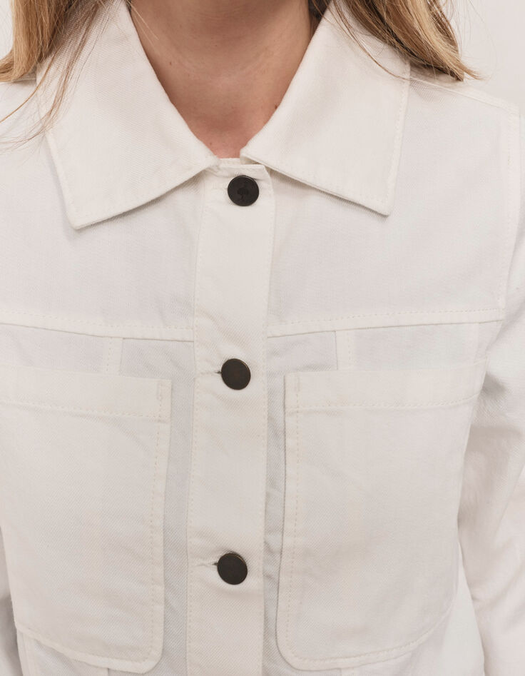 DESIGN - Veste en jean ivoire-3