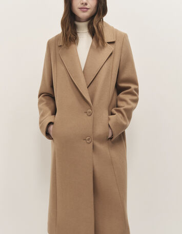 DIMITRI - Manteau long en laine &agrave; large col tailleur-5