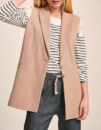 VIVA - Veste de tailleur ficelle sans manches-2