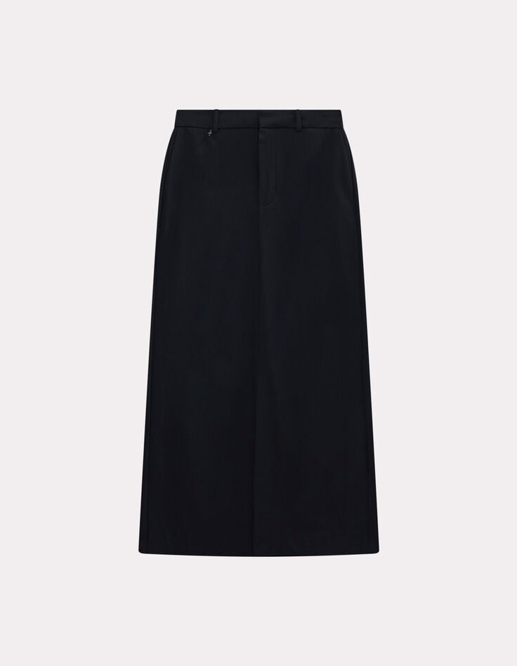 JANNU - Jupe longue noire fendue-5 JANNU - Jupe longue noire fendue-5