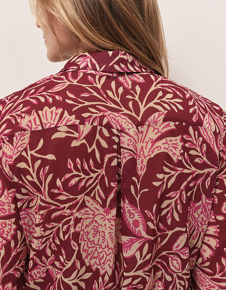 COLBIE - Chemise op&eacute;ra &agrave; imprim&eacute; feuillage baroque-3