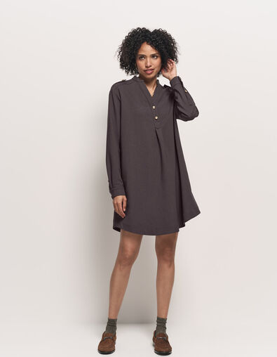RUSHY - Robe grise upcyclée esprit militaire - One Step