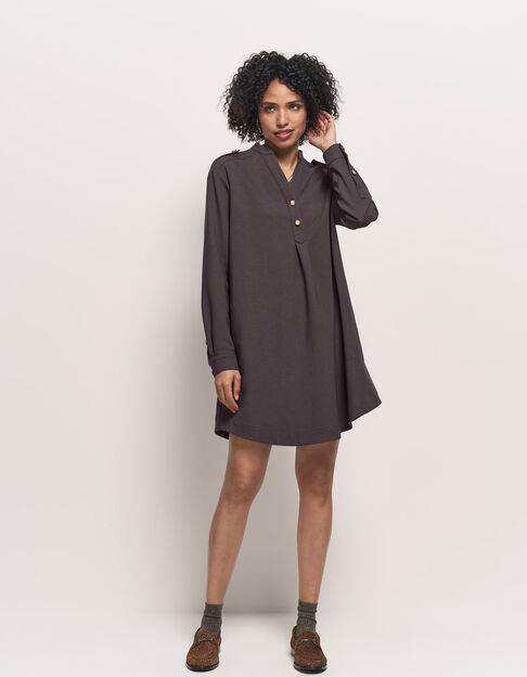 RUSHY - Robe grise upcyclée esprit militaire - One Step