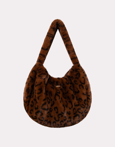 AMYAS - Sac à main camel motif léopard - One Step