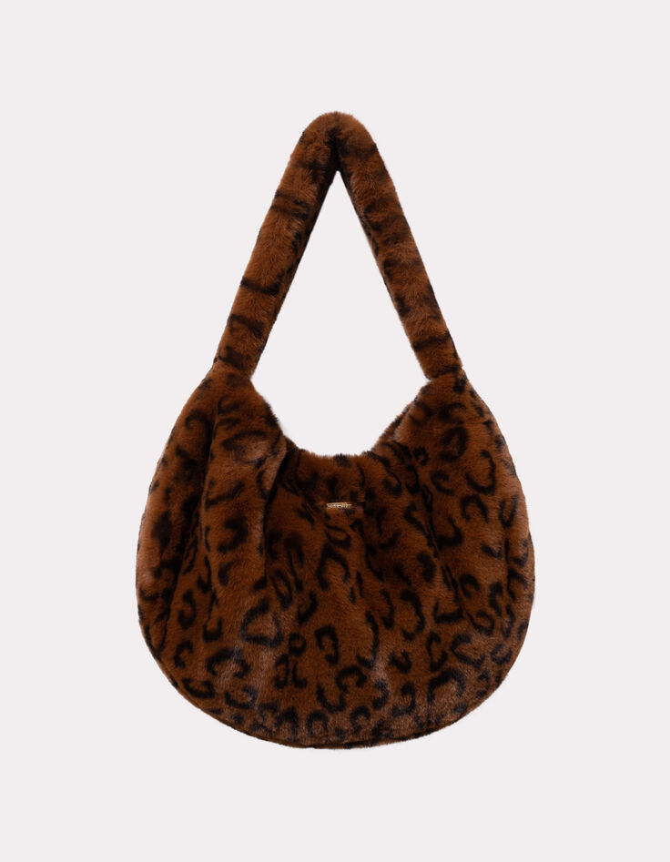 AMYAS - Sac à main camel motif léopard-1 AMYAS - Sac à main camel motif léopard-1