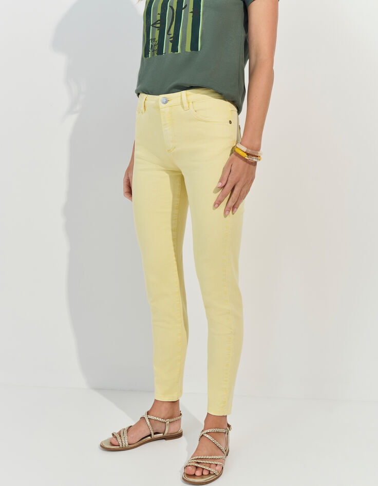LE MONICA - Jean slim jaune waterless 7/8e -3