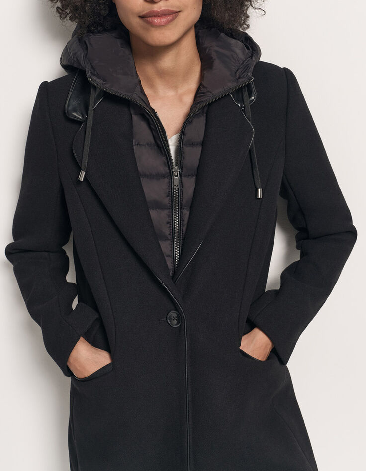 DIDA - Manteau noir avec parmenture amovible-4