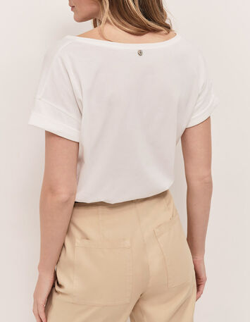 MARCO - T-shirt écru visuel aquarellé-3