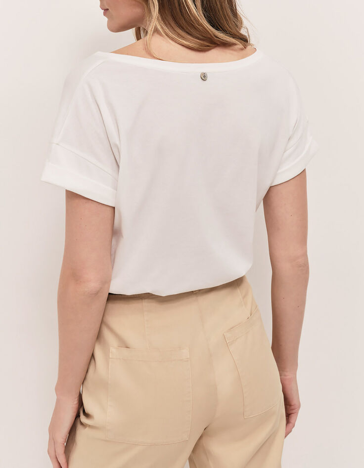 MARCO - T-shirt écru visuel aquarellé-3