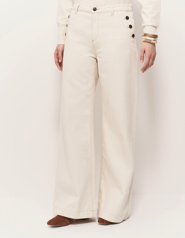 LE HAILEY - Jean flare ivoire waterless-2