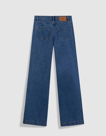 LE HAILEY - Jean flare bleu poches plaqu&eacute;es-3