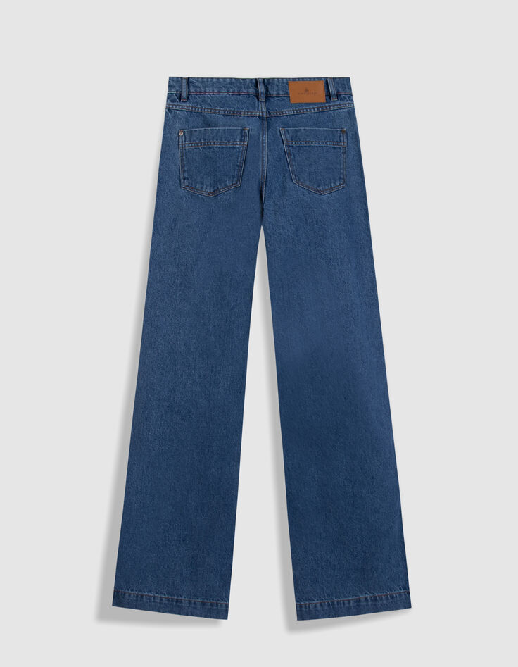 LE HAILEY - Jean flare bleu poches plaqu&eacute;es-3