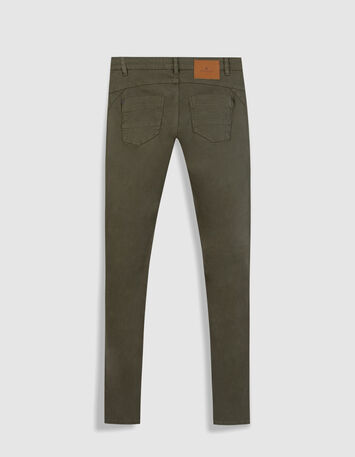 LE INDI - Jean slim kaki 7/8e effet push up-3