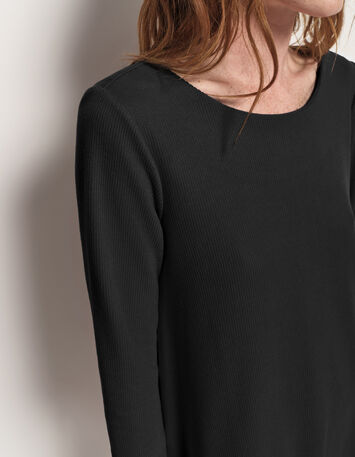 RYM - Robe noire patineuse maille Interlock-5