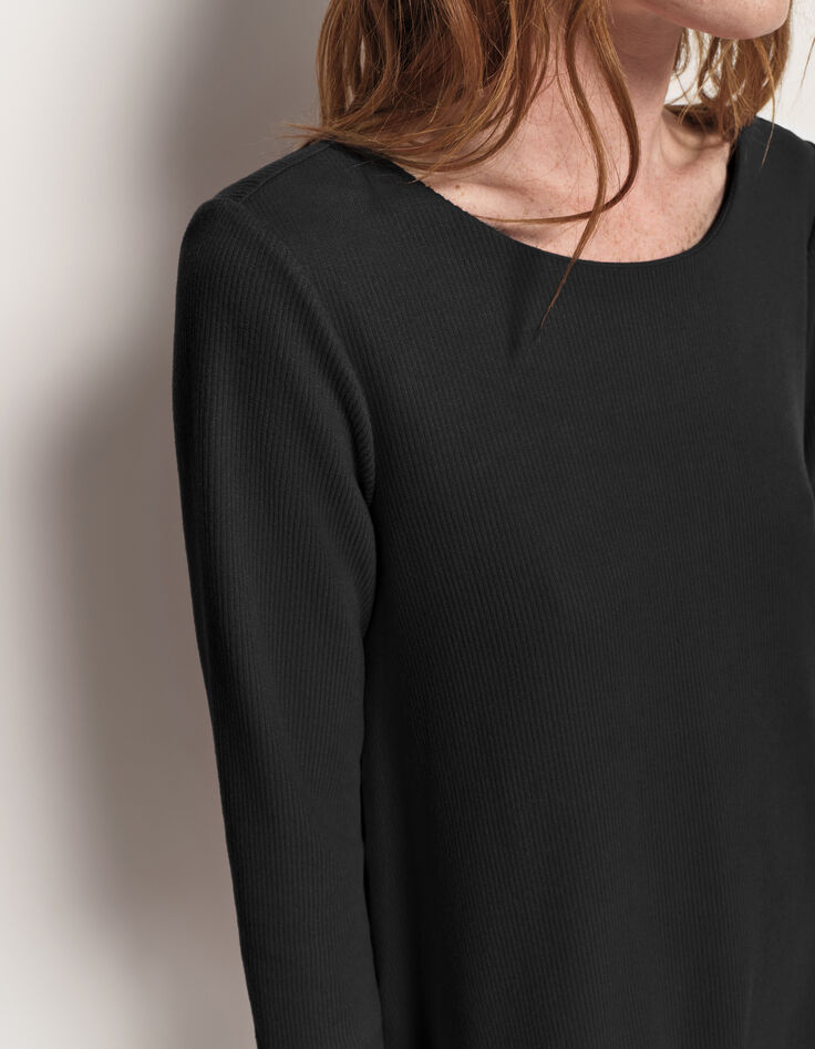 RYM - Robe noire patineuse maille Interlock-5