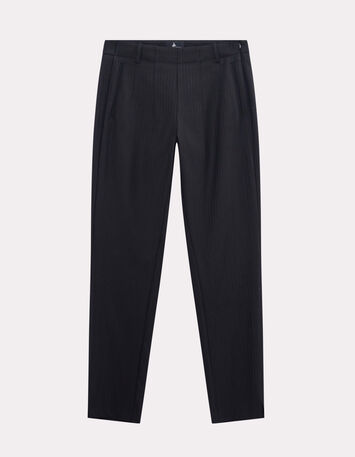 PETUNIA - Pantalon cigarette noir motif rayures-3
