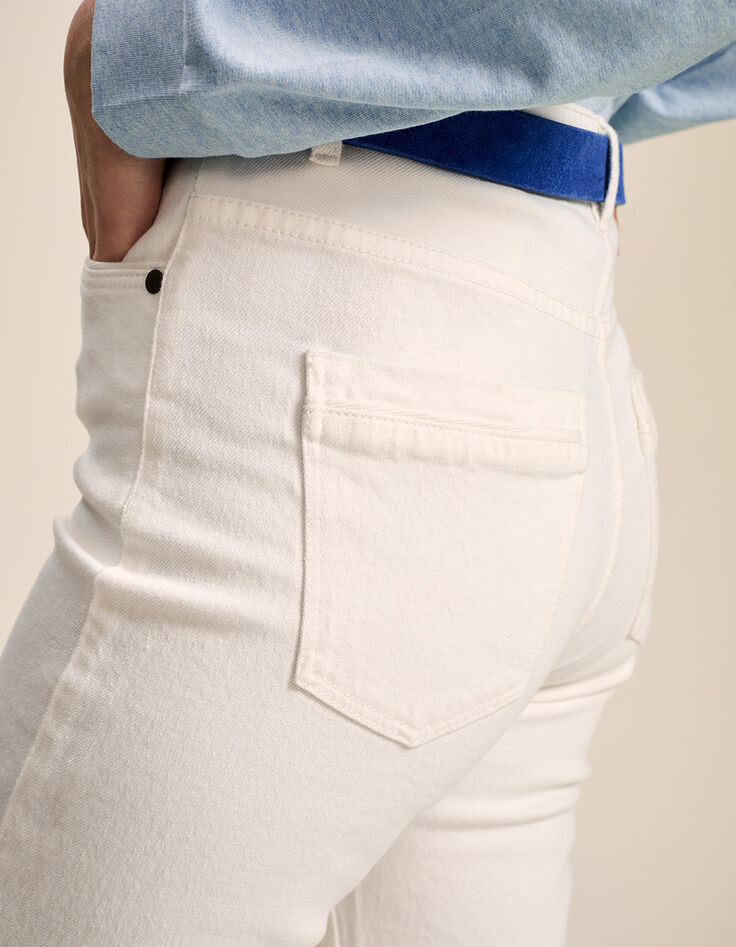 LE KARLIE - Jean bootcut blanc 7/8ème-4