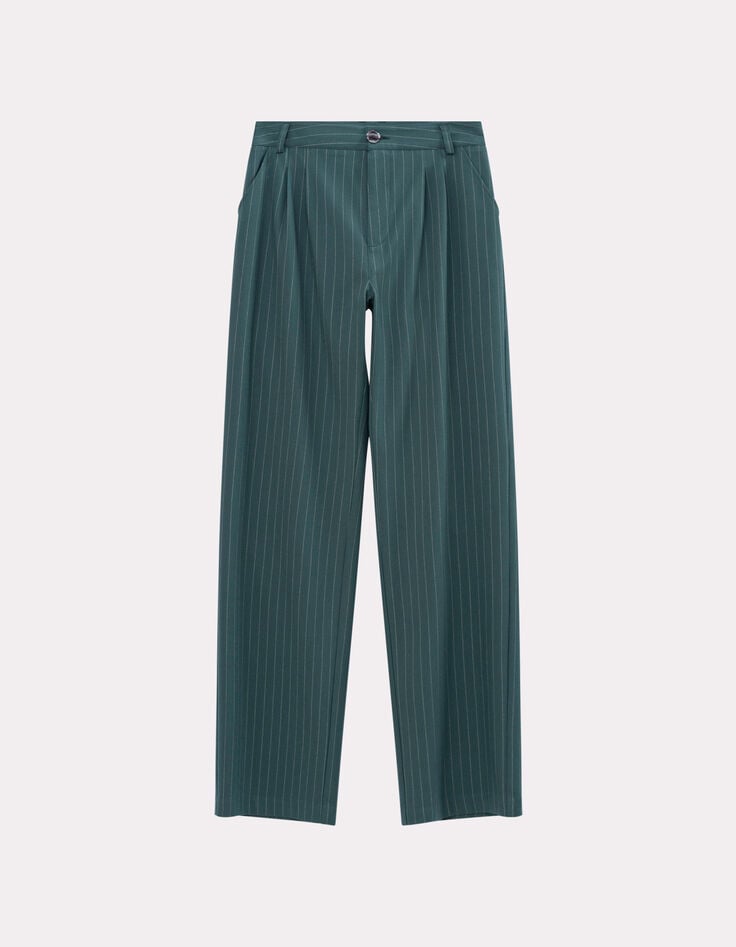 PALMA - Pantalon de costume vert motif rayures tennis-6 PALMA - Pantalon de costume vert motif rayures tennis-6